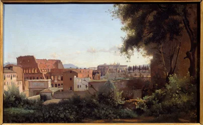 View of the Colosseum in Rome from the Farnese Gardens