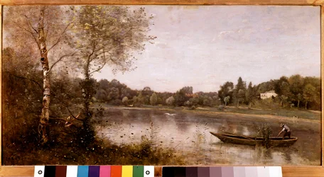 View of the pond of the city of Avray