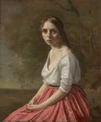 Young Woman in a Pink Skirt, c.1845-50
