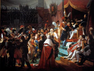 First distribution of the crosses of the Legion of Honour to the Church of the Invalides on July 14