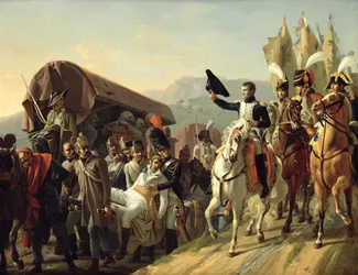 Napoleon (1769-1821) Pays Homage to the Courage of the Wounded, 1806