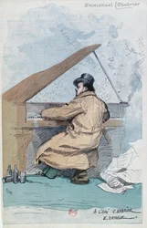 Coloured Engraving of Emmanuel Chabrier