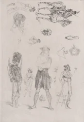 Sheet of sketches (detail)