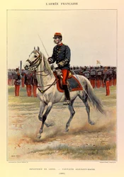 Types and Uniforms of the French Army by Captain Jules Richard, Illustrated by Edouard Detaille: Line Infantry: Captain Warrant Officer in 1885