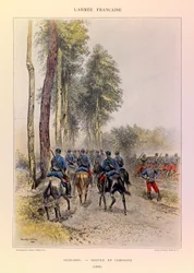Types and Uniforms of the French Armee of Captain Jules Richard, illustrated by Edouard Detaille: Hussards; Field Service 1885