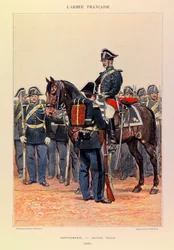 Types and Uniforms of the French Army by Captain Jules Richard, Illustrated by Edouard Detaille: Gendarmerie in Full Dress in 1887