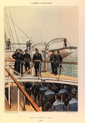 Types and uniforms of the French Army of Captain Jules Richard, illustrated by Edouard Detaille (1848-1912): Marine: Revue d