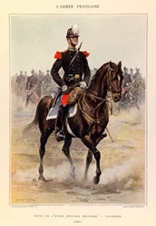 Types and Uniforms of the French Army: Pupil of the Special Military School: Cavalry in 1885