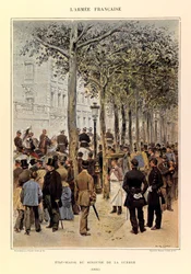 Types and uniforms of the French Army of Captain Jules Richard, illustrated by Edouard Detaille (1848-1912): Staff of the Minister of War in 1884, Private Collection