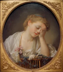 The Young Girl Mourning Her Dead Bird