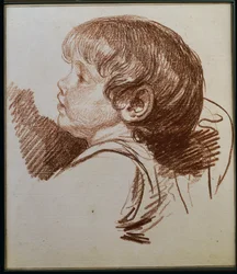 Head of a Boy in Profile to the Left
