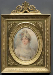Portrait of a Woman in a White Dress