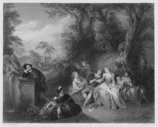 A Fete-Champetre, from the picture in the Royal Collection