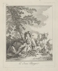 The Young Shepherdess (plate two from Divers Habillements des Peuples du Nord)
