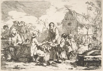 Village Market Place, 18th century