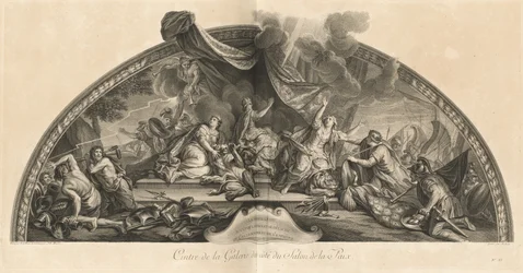 Holland Accepts Peace and Detaches Itself from Germany and Spain 1678, Center of the Gallery next to the Salon of Peace