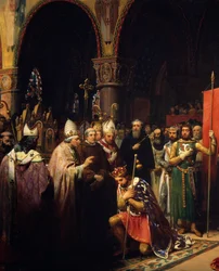 King Louis VII Takes the Oriflame at the Basilica of Saint Denis