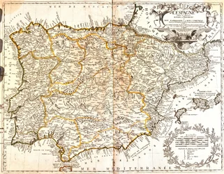 Map of Spain and Portugal