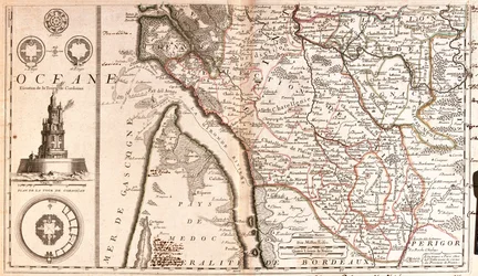Map of Aquitaine (France)