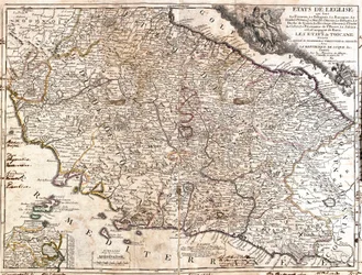 Map of the Church territories in Italy