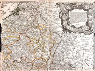 Map of the Duchy of Luxembourg, Champagne and Duchy of Lorraine