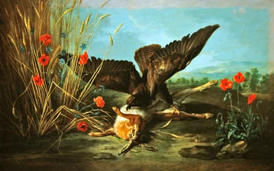 A Buzzard Overturning a Hare, or The Hawk and the Hare