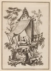 Three Figures Underneath Tent