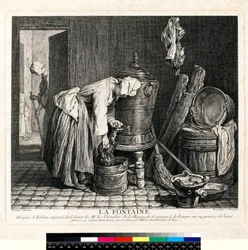 La Fontaine, Engraved by Charles Nicolas Cochin I (1739)