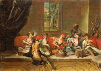 Greek Sailors Merrymaking in an Interior