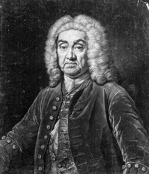 John James Heidegger, engraved by John Faber, 1749