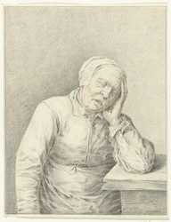 Sleeping Old Woman, with Head in Hand