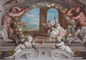 One of the Forty-One Panels with Scenes Narrating the Events of Bacchus
