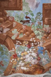 Wine Shoots, Grapes, Flowers and a Squirrel (detail)