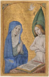 Manuscript Leaf with the Annunciation from a Book of Hours