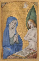 Manuscript Leaf with the Annunciation from a Book of Hours, ca. 1485-90
