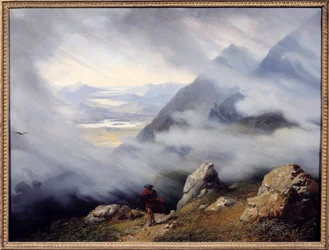 Scottish landscape. Painting by Jean Bruno Gassies (1786-1832), 1826. Oil, 0.6 x 0.79 m. Autun, Musée Rolin.