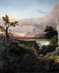 Landscape with Waterfall