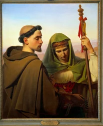 A Pilgrim Supported by a Capuchin