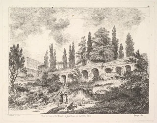 View of the Entrance to Tivoli and the Walls of the Villa d