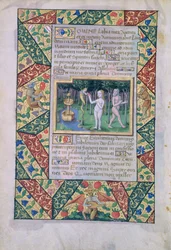 The Temptation in the Garden of Eden, from Book of Hours of Louis dOrleans