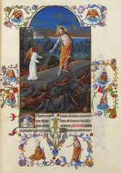 Très Riches Heures du Duc de Berry Folio 182, Verso - The Resurrection of Jesus Christ