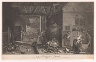 Interior of a Farmhouse La Ménagère Flamande (title on object)