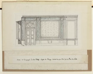 Design for wall decorations for the Salon de Compagnie
