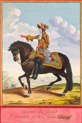 Portrait of Louis XIV on Horseback in the Battle of Cambrai