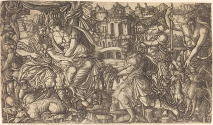 A King and Diana Receiving Huntsmen