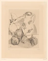 Still Life with Strawberries and Jug