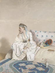Marie Fargues, the Painter’s Wife in Turkish Costume