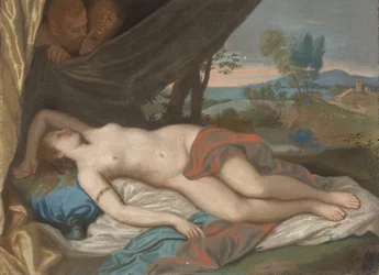 Sleeping Nymph Spied upon by Satyrs