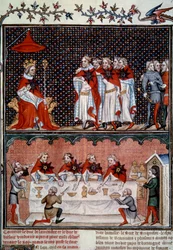 Institution of the Order of the Star by Jean le Bon and Banquet in 1352