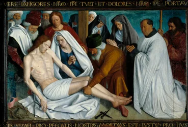 The Pietà of Nouans-les-Fontaines, painting by Jean Fouquet (1421-1481)